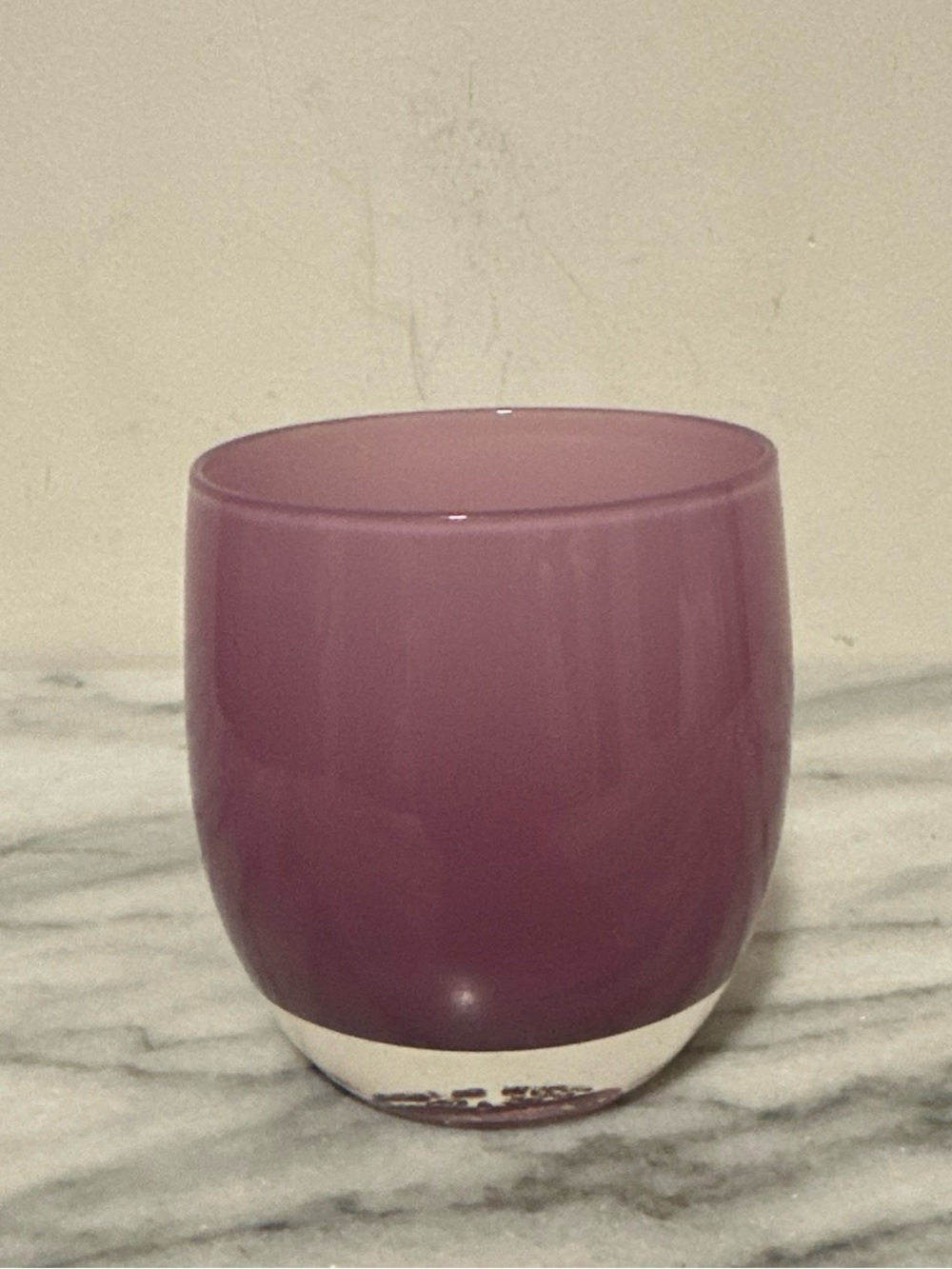 Glassybaby purple/ pink Accent votive candle holder